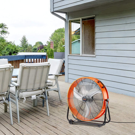 24-Inch Industrial Drum Fan, 8900 CFM, Variable Speed