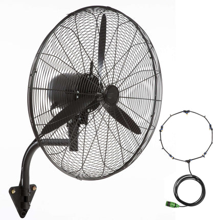 24-Inch Oscillating Wall Mist Fan, Waterproof, 7000 CFM