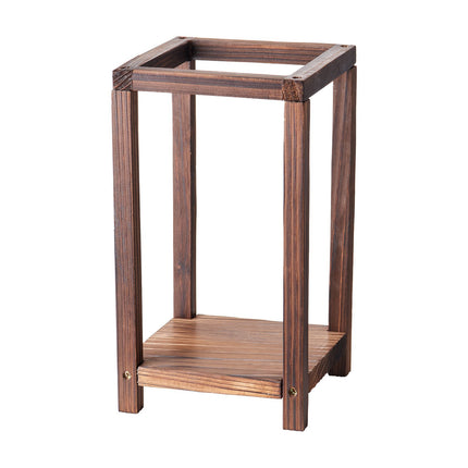 24-Pack Cedar Wood Wedding Lantern Candle Holders, Brown