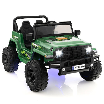 24V 2 Seater Children's Electric Car with Remote Control & Music & Horn & LED Lights Children's Car Green