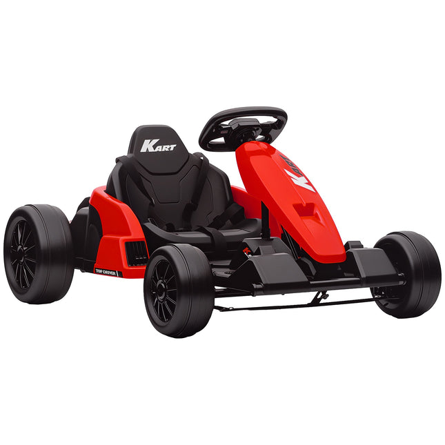 24V Electric Go-Kart, Drift Mode, Adjustable Seat, Ages 6-12
