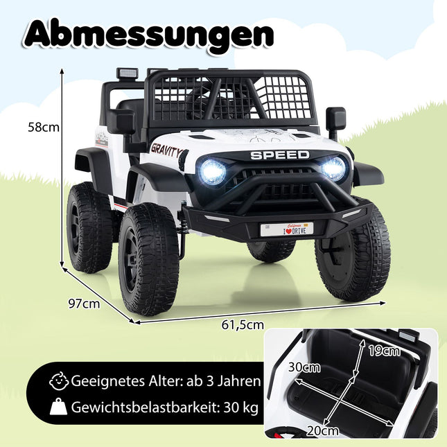 24V Electric Kids Car with Remote, Music, LED Lights