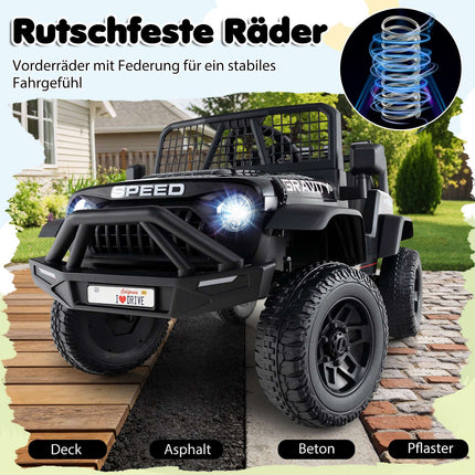 24V Electric Kids Car with Remote, Music, LED Lights