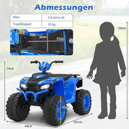 24V Electric Kids Quad Electric Quad with Wireless Connection Electric Quad Blue