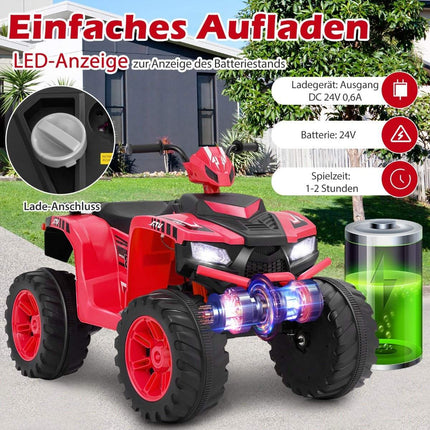 24V Electric Kids Quad Electric Quad with Wireless Connection Electric Quad Red