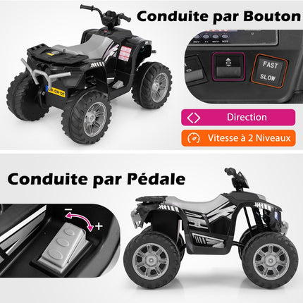 24V Kids Electric Quad ATV, Wireless Music, 2-Speed