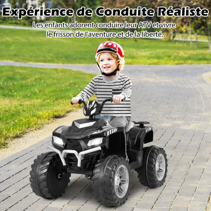 24V Kids Electric Quad ATV, Wireless Music, 2-Speed