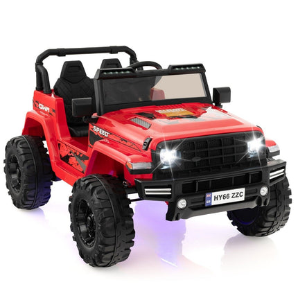 24V Kids Electric Ride-On Car, 2-Seater, Red, USB & Music