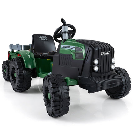 24V Kids Electric Tractor with Detachable Trailer, Remote Control
