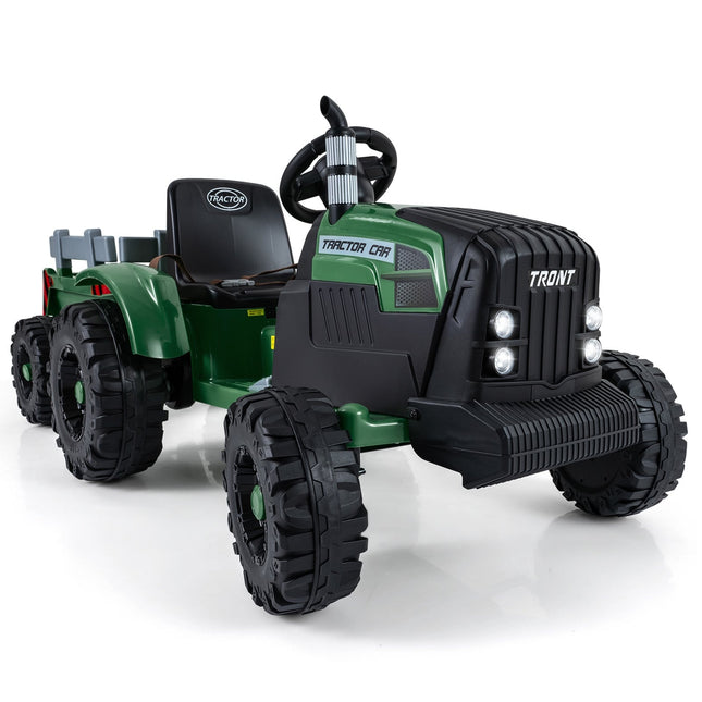24V Kids Electric Tractor with Detachable Trailer, Remote Control