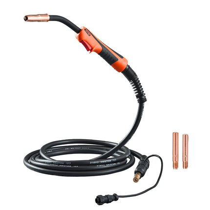 250A MIG Welding Gun, 15 ft Cable, 0.035–0.045 Wire