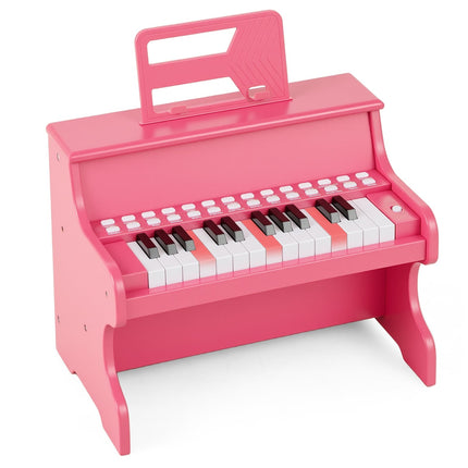 25-Key Kids Digital Piano, Adjustable Speed, Pink