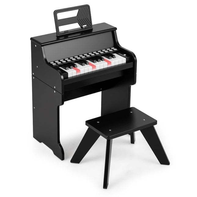 25-Key Kids Digital Piano with Stool, Adjustable Speed