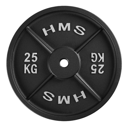 25 Kg Cast Iron Weight Plate, 31 mm Hole, Black