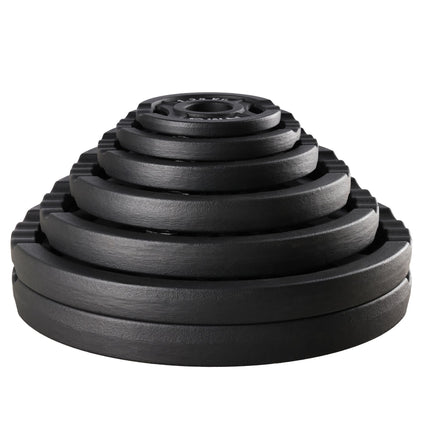 25 Kg Olympic Weight Plate, Black Cast Iron