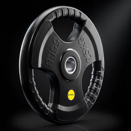 25 Kg Rubber-Coated Olympic Tri-Grip Weight Plate