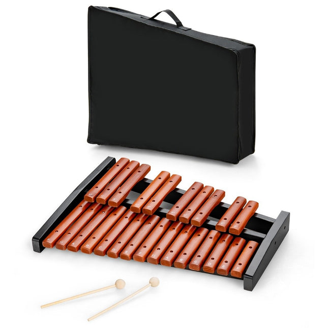 25-Note Wooden Xylophone with Mallets & Bag