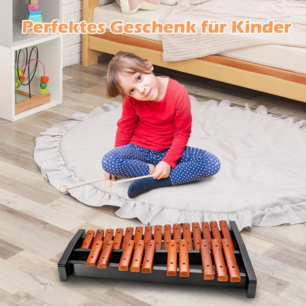 25-Note Wooden Xylophone with Mallets & Bag