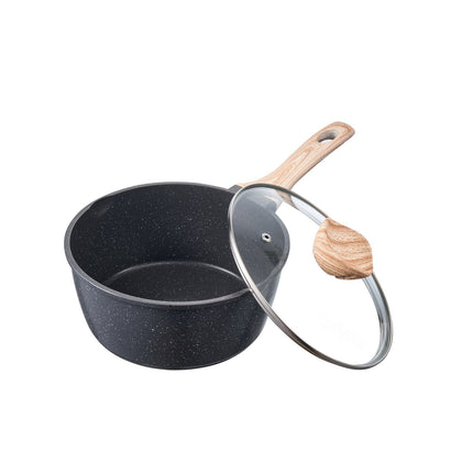 2.5 Qt Nonstick Saucepan, Glass Lid, Detachable Handle