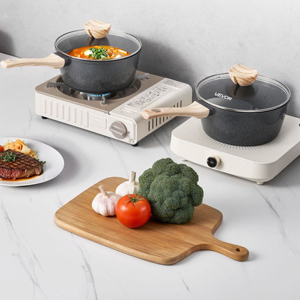 2.5 Qt Nonstick Saucepan, Glass Lid, Detachable Handle