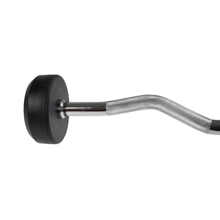 25 kg Rubber Coated Barbell – Curled, Gym Equipment