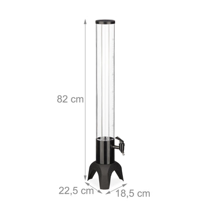 2.5 liter beer column with tap