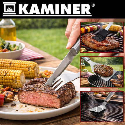 26-Piece Stainless Steel Grill Utensil Set with Case