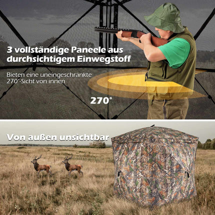 270 Camouflage Pop-Up Hunting Tent, Oxford, 2-3 People