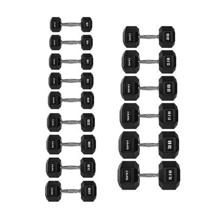 27.5 kg Hex Dumbbell – Rubber Coated, Anti-Roll Design