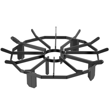 27-Inch Fireplace Log Grate, 6-Leg Powder-Coated Steel