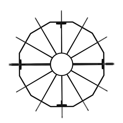 27-Inch Fireplace Log Grate, 6-Leg Powder-Coated Steel