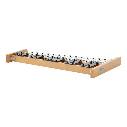 27-note glockenspiel, metal keys, 4 mallets, bag
