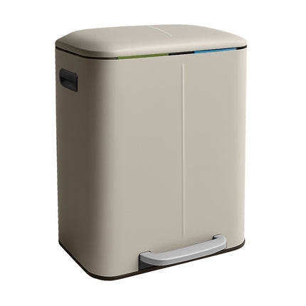 2-Bin Kitchen Waste Separator, Soft-Close, Pedal-Operated
