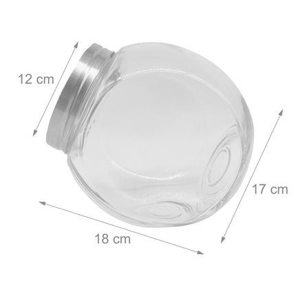2 Glass Storage Jars, 2L Each, Airtight Lids