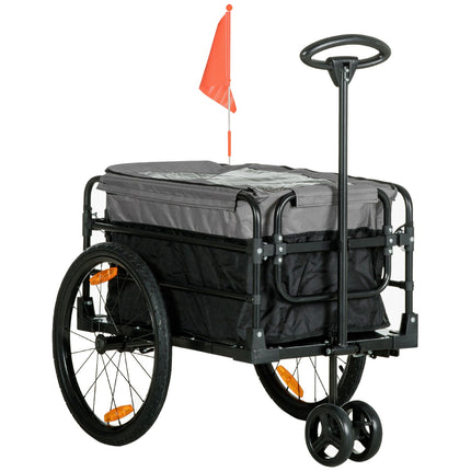 2-in-1 bicycle trailer with 20" tires, 40 kg capacity