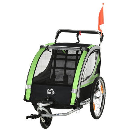 2-in-1 children's bicycle stroller, 360° rotating, fits 2 children