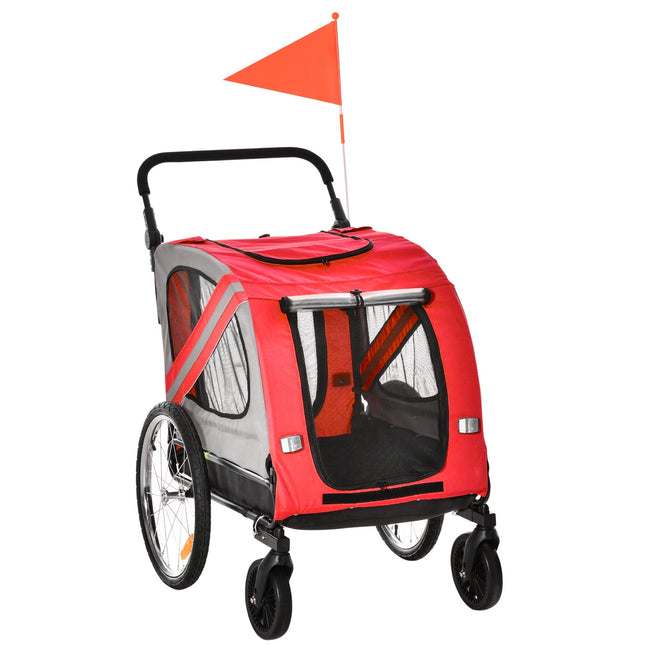 2-in-1 dog trailer & stroller with reflectors, Oxford fabric