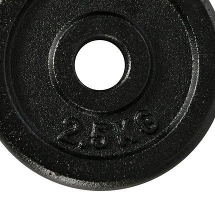 Adjustable 30 kg dumbbell set with 12 weight plates