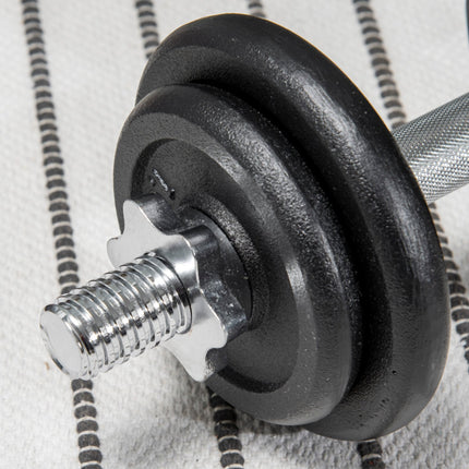 Adjustable dumbbell and barbell set, 20 kg, anti-slip