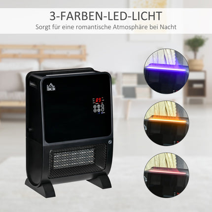 Electric 2-in-1 fan heater and humidifier, remote control, 2000W