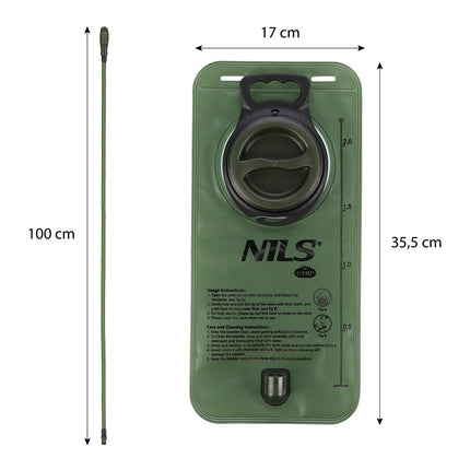 2L Green Waterskin – Durable, Lightweight Hydration