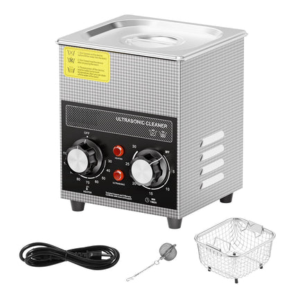 2L Ultrasonic Cleaner with Heater, Timer and Basket, 60W