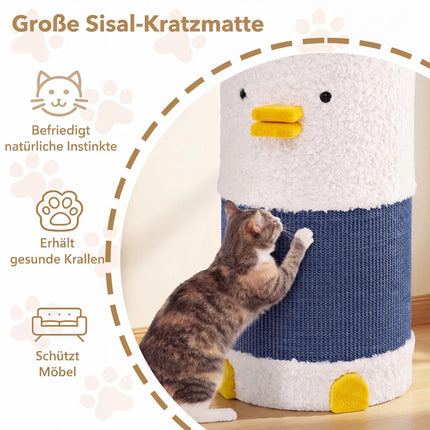 2-Level Cat House with Sisal Scratch Mat and Hideaway