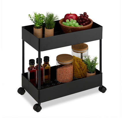 2-Level Serving Trolley with 360° Wheels