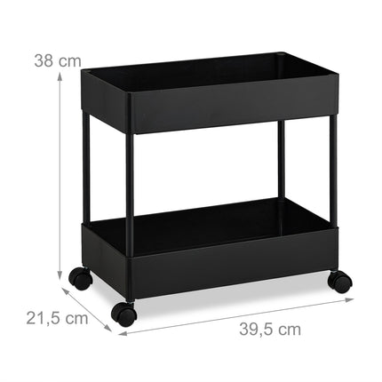 2-Level Serving Trolley with 360° Wheels