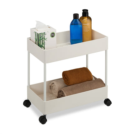 2-Level Serving Trolley with Wheels