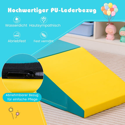 2 PCS. Children's foam building blocks for running around and climbing. Soft building blocks yellow + green