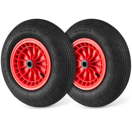 2 Pack 4.80/4.00-8 Wheelbarrow Tires, 40cm Rubber Wheels