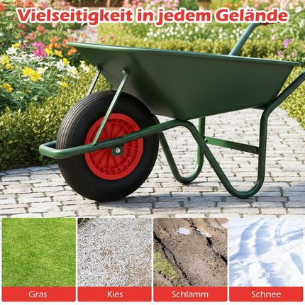 2 Pack 4.80/4.00-8 Wheelbarrow Tires, 40cm Rubber Wheels