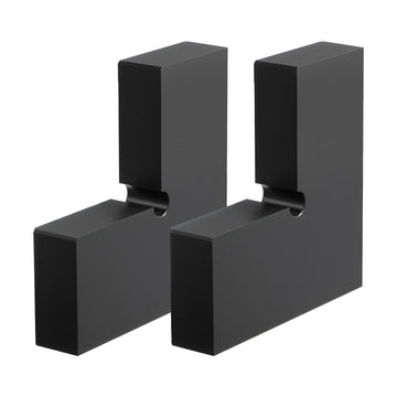 2-Pack 90-Degree Corner Handrail Connectors, POM Black